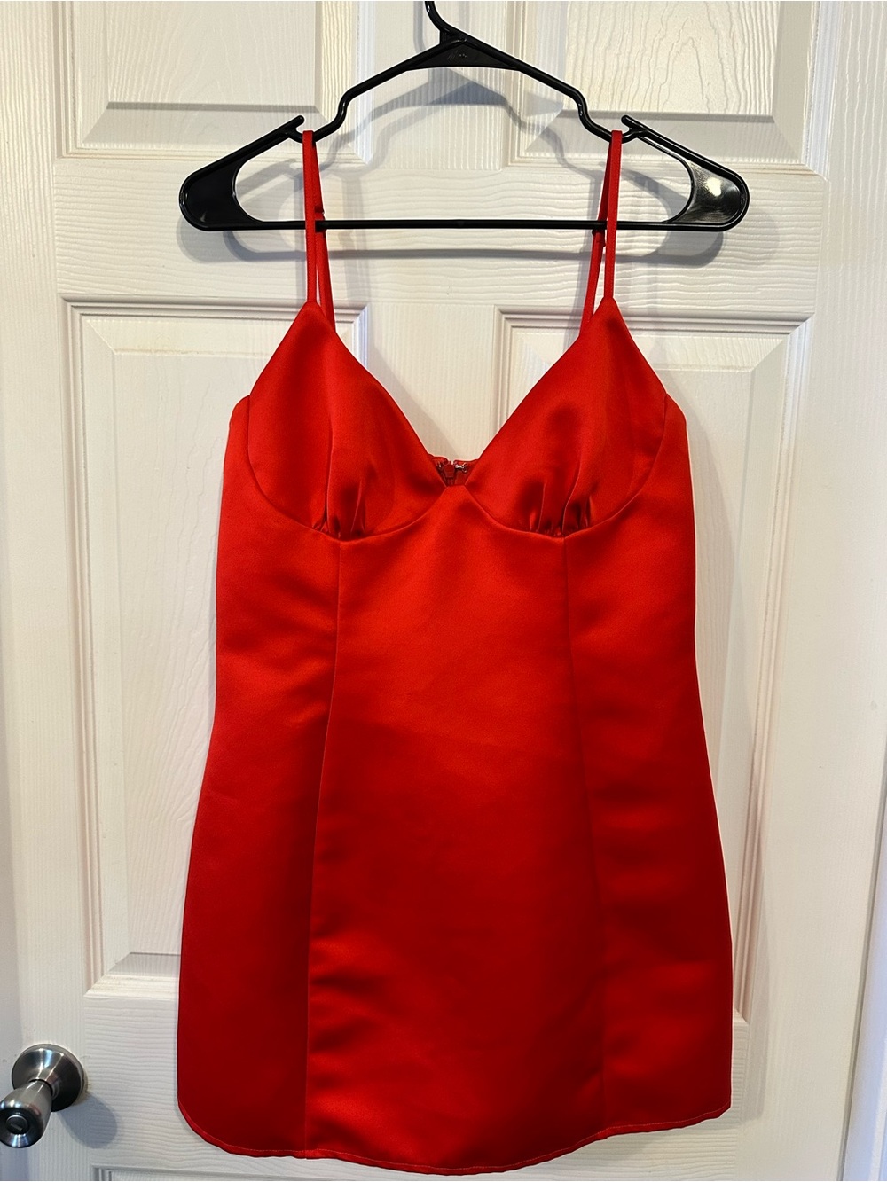 White Fox Boutique Red Satin Mini Dress